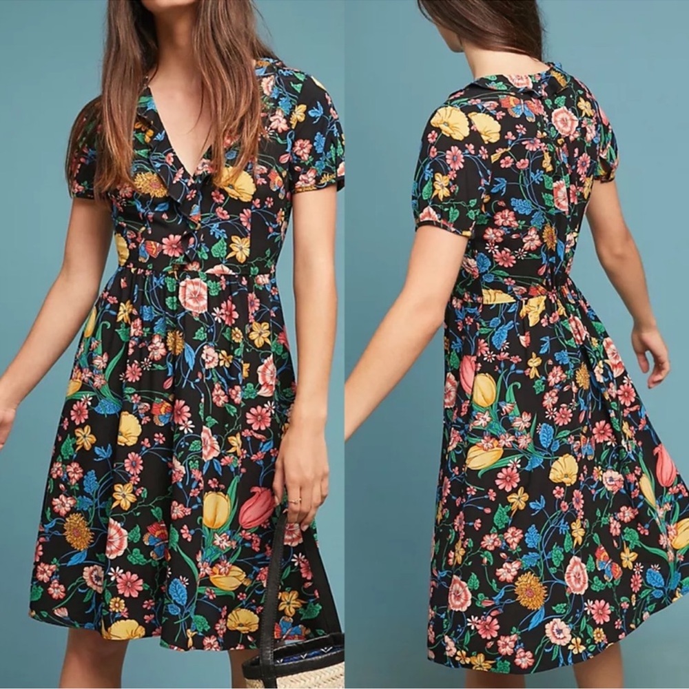 Anthropologie Maeve Bloedel Floral Dress Size 2